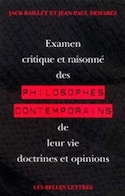 Examen crit. & raisonné des philosophes